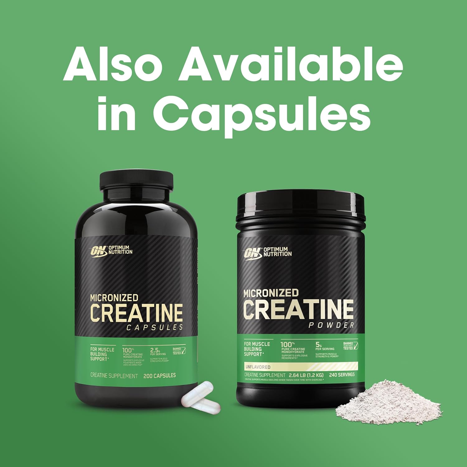 Optimum Nutrition Micronized Creatine Monohydrate Powder, Unflavored, 60 Servings, 300 Grams (Packaging May Vary)