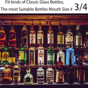 Pafusen 12 Pack Liquor Pour Spout With Dust Caps - Bottle Pourers for Alcohol, Olive Oil - Speed Pourers, Bar Bartender Accessories