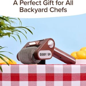 HorsePower Giddy Up Grill Cleaner AS-SEEN-ON-TV! – Cordless, Rechargeable BBQ Tool with 350 RPM Stainless Roller, LED Light – Patents Pending – From BulbHead, a Family-Owned American Brand
