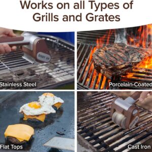 HorsePower Giddy Up Grill Cleaner AS-SEEN-ON-TV! – Cordless, Rechargeable BBQ Tool with 350 RPM Stainless Roller, LED Light – Patents Pending – From BulbHead, a Family-Owned American Brand