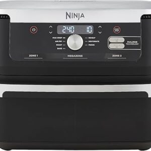 NINJA Foodi FlexDrawer Air Fryer, Dual Zone with Removable Divider, Large 10.4L Drawer, 7-in-1, Double Zone, Oil Free, Dishwasher Safe Nonstick Parts, Black AF500EU