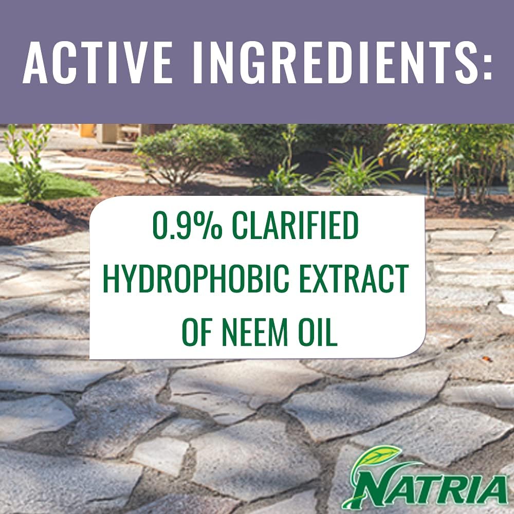 NATRIA Neem Oil Spray for Plants, Ready-to-Use, 24 Oz