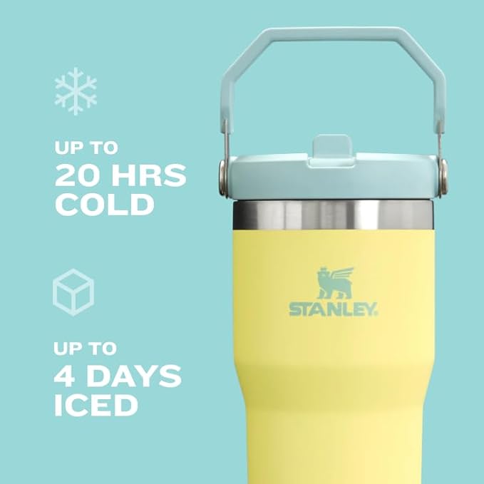 Stanley IceFlow Stainless Steel Tumbler - Vacuum Insulated Water Bottle for Home, Office or Car Reusable Cup with Straw Leak Resistant Flip Cold for 12 Hours or Iced for 2 Days, Black 2.0, 30oz